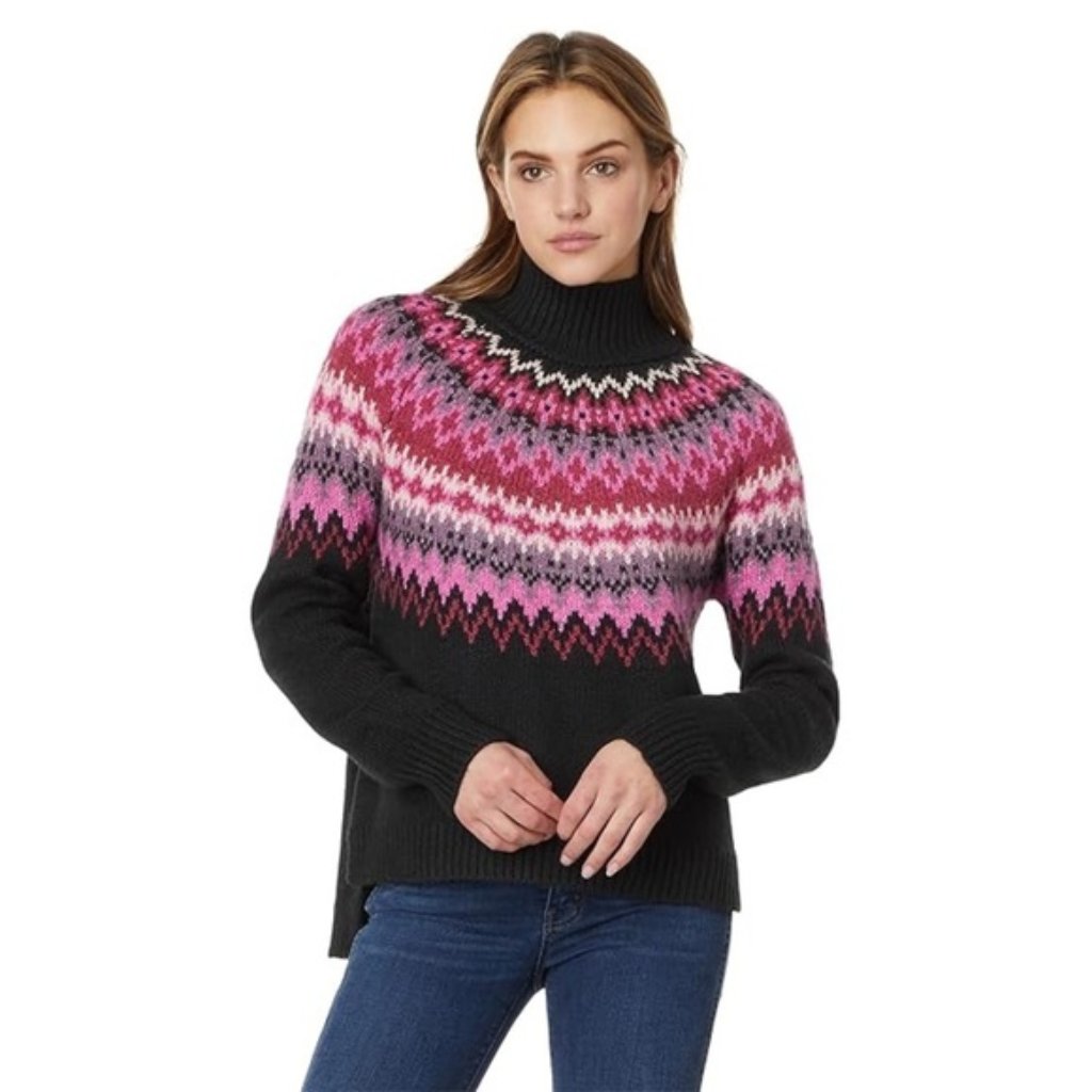 Lucky Brand Womens Fair Isle Turtleneck Sweater